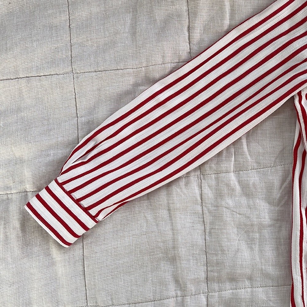 🎪 [Liz Claiborne] Striped Button-down Shirt size M - Picture 6 of 12